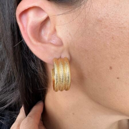 Argola Grossa Fosca banho de Ouro 18K